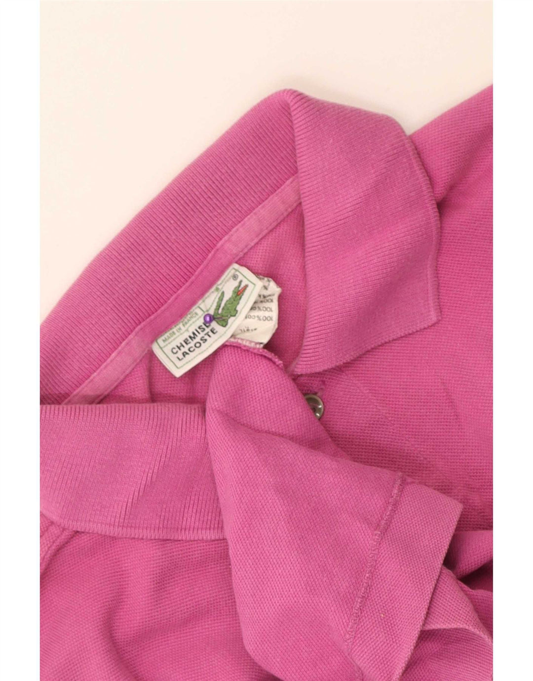 Ανδρικό πουκάμισο πόλο Lacoste, μέγεθος 3, μικρό ροζ βαμβακερό