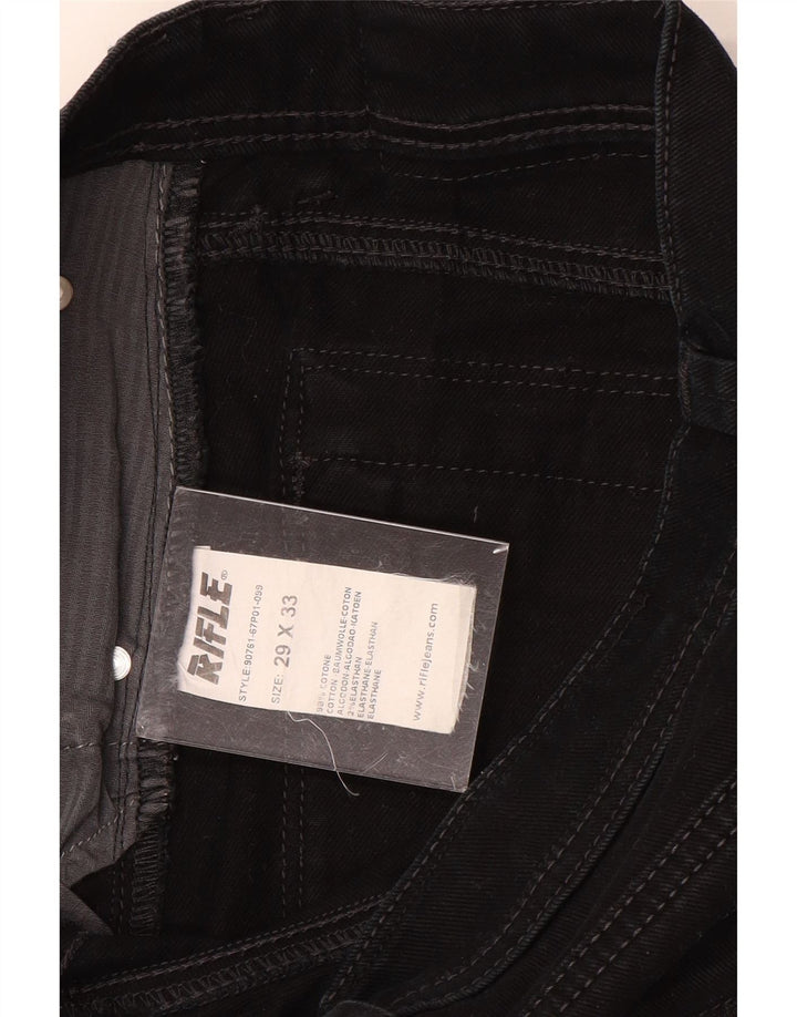 Rifle Ανδρικό Slim Jeans W29 L33 Μαύρο βαμβακερό