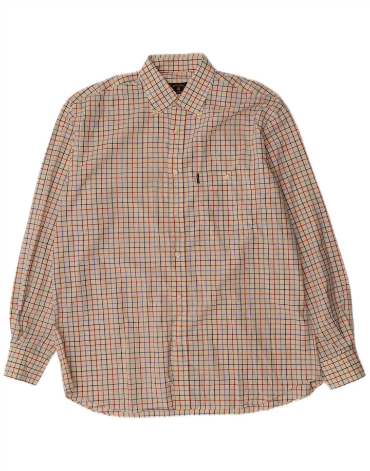 Ανδρικό πουκάμισο Amerigo Vespucci XL Off White Check