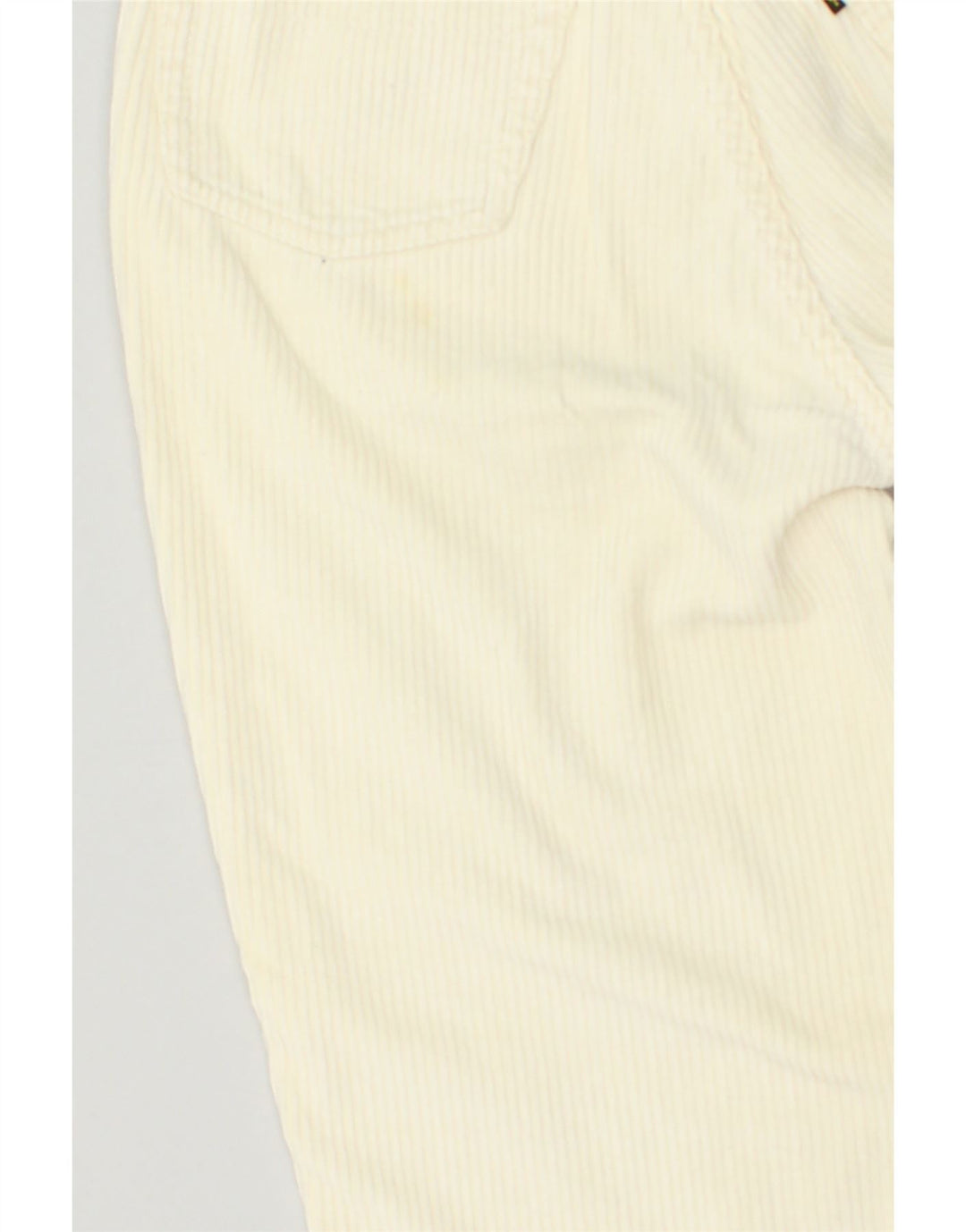 TRUSSARDI Womens Tapered Corduroy Trousers W27 L27 White Cotton | Vintage Trussardi | Thrift | Second-Hand Trussardi | Used Clothing | Messina Hembry 