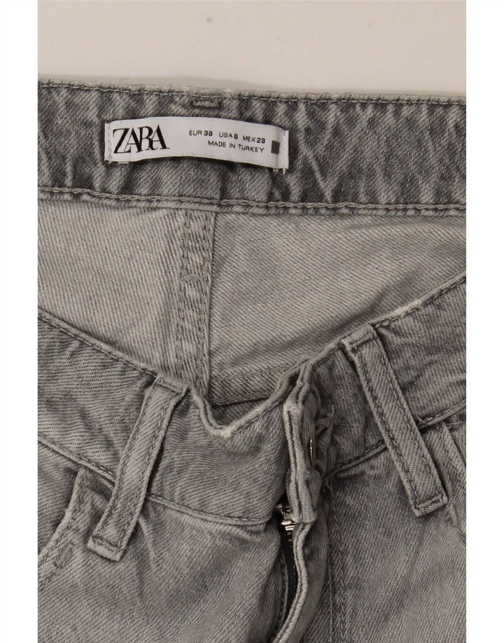 Zara Γυναικείο Straight Jeans EU 38 Small W28 L30 Grey