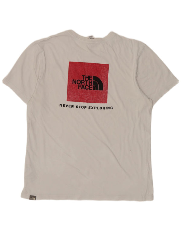 THE NORTH FACE Ανδρικό γραφικό T-Shirt Top Μεσαίο λευκό βαμβακερό