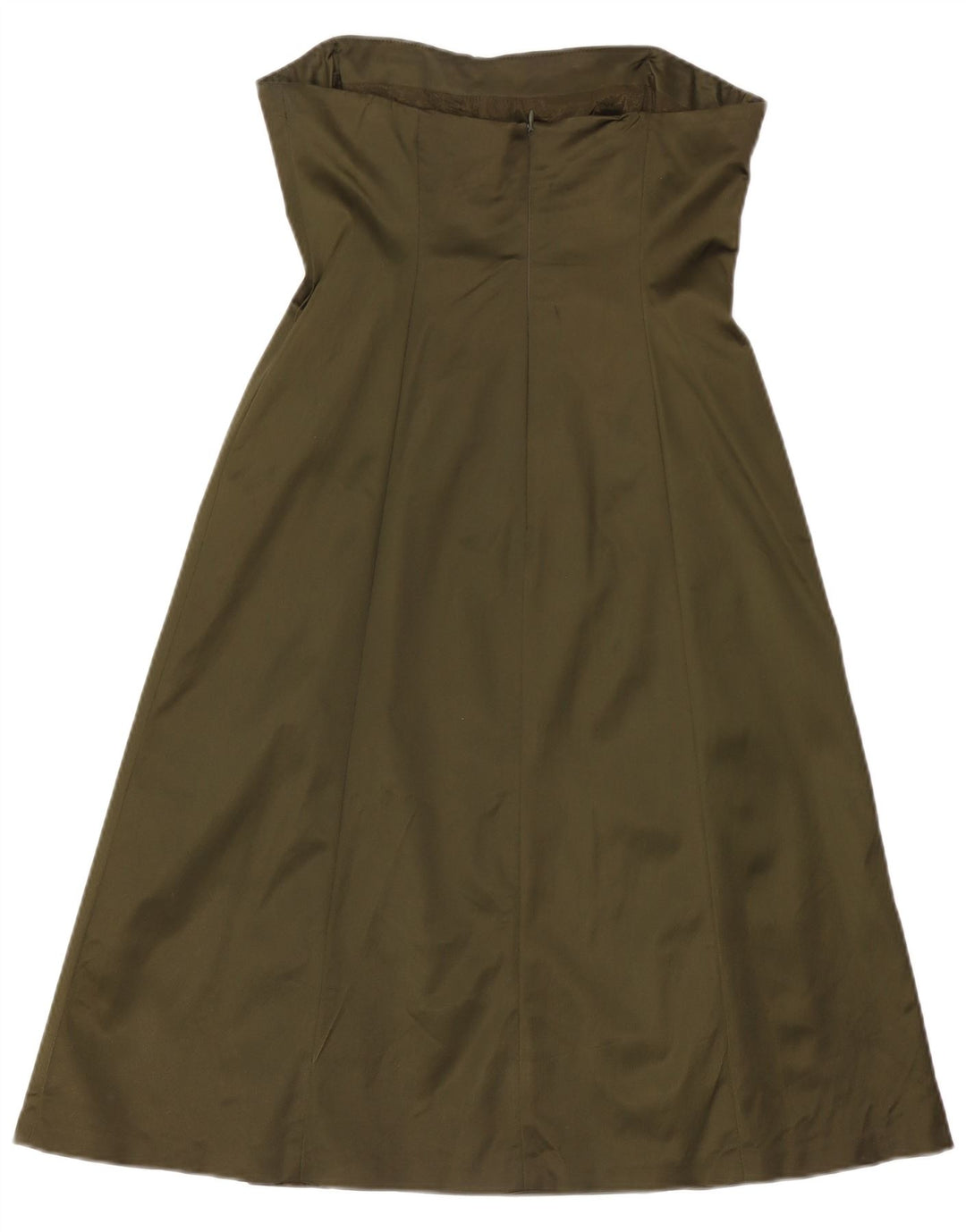 Coast Γυναικείο Στράπλες Φόρεμα UK 12 Medium Khaki Acetate