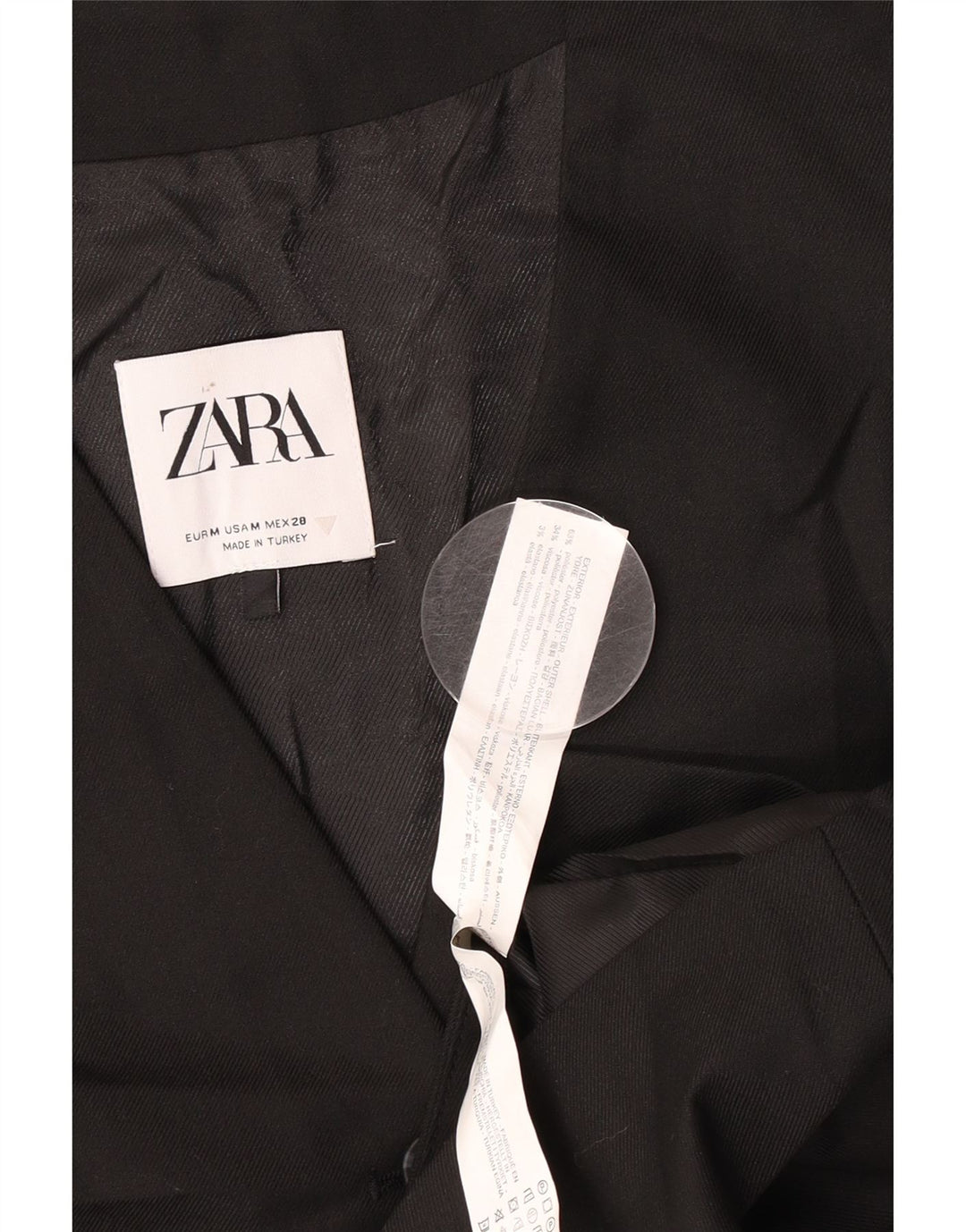 Zara Γυναικείο Γιλέκο UK 14 Μεσαίο Μαύρο Πολυεστέρας