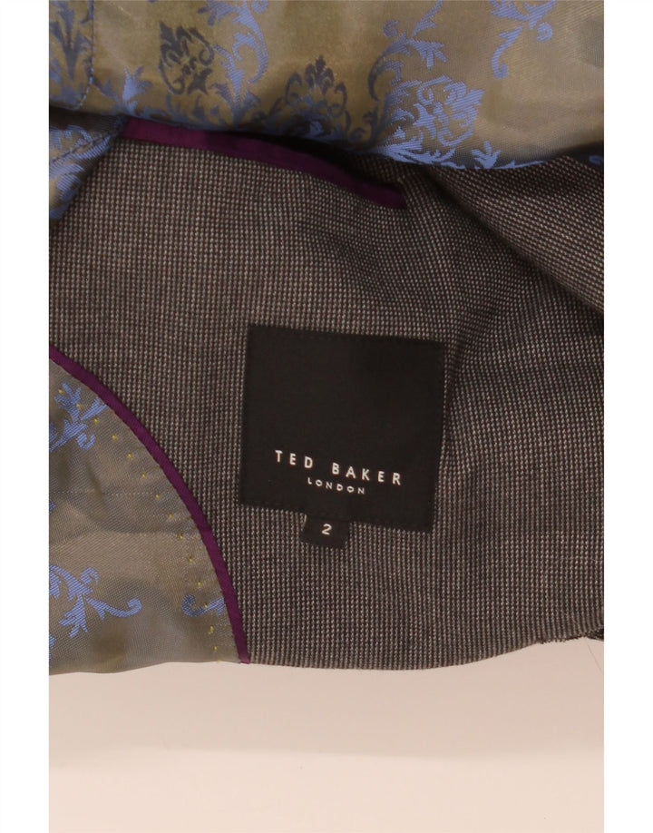 Ανδρικό μπουφάν ανοιχτό μπλέιζερ Ted Baker, μέγεθος 2, μικρό γκρι