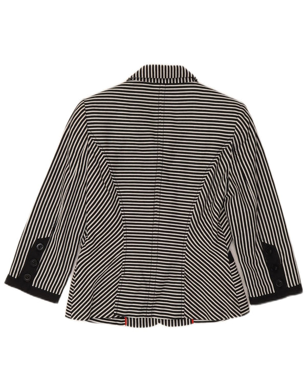 Jasper Conran Γυναικείο σακάκι 3/4 μανίκι UK 10 Small Black Pinstripe