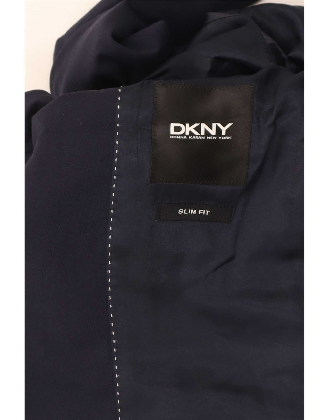 Dkny Ανδρικό σακάκι μπλέιζερ με 2 κουμπιά Dkny 38 μεσαίου μπλε μαλλί