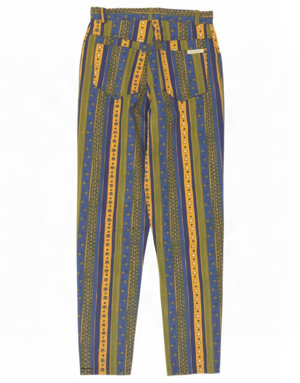 Vintage γυναικείο casual παντελόνι IT 42 Medium W30 L26 Πολύχρωμο ριγέ