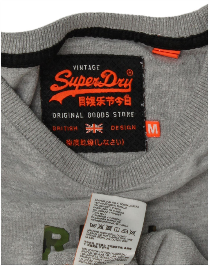 Ανδρικό γραφικό μπλουζάκι SUPERDRY Τοπ μεσαίο γκρι βαμβακερό