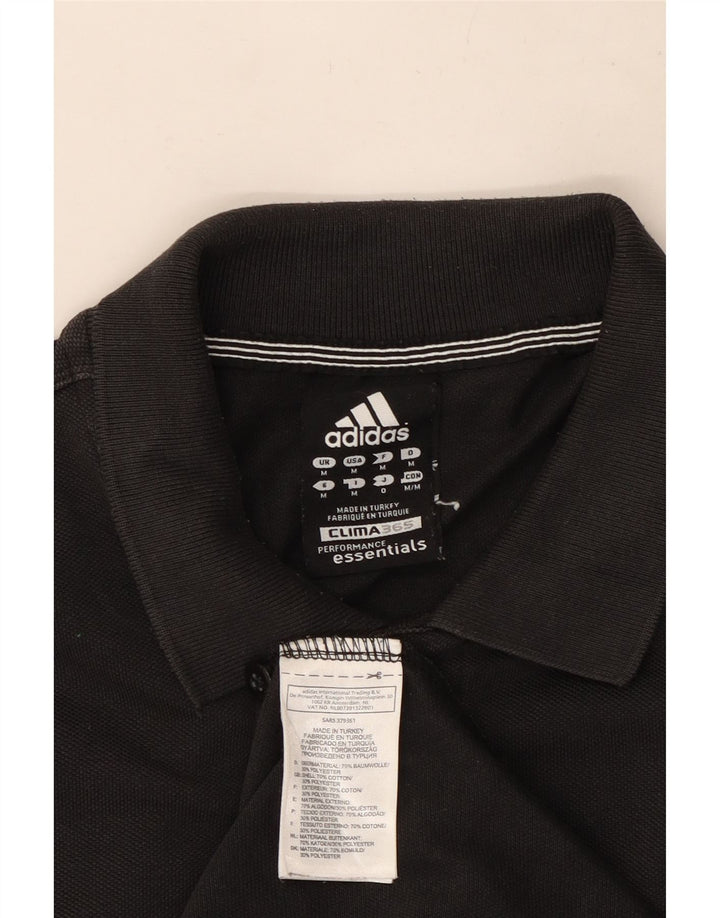 Ανδρικό πουκάμισο Adidas Clima 365 Polo, μεσαίο μαύρο βαμβακερό