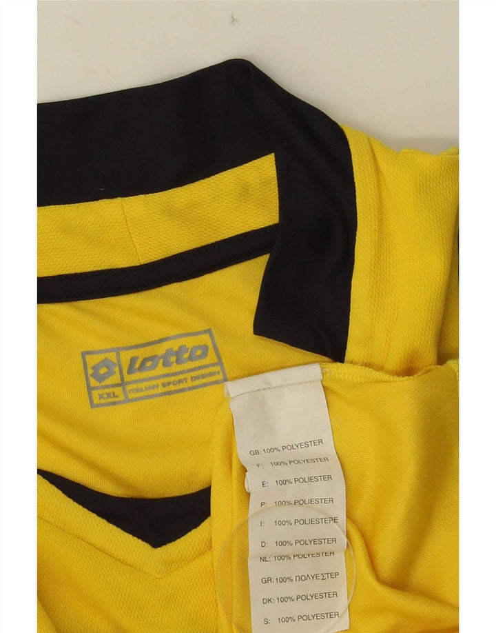Ανδρικό T-Shirt Lotto Top 2XL Yellow Colourblock Polyester