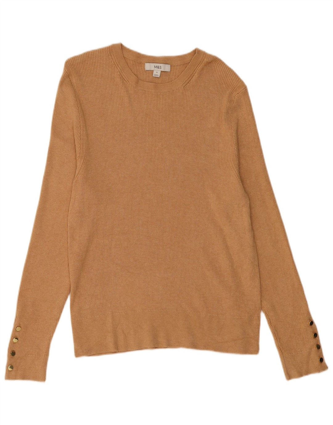 MARKS & SPENCER Γυναικείο πουλόβερ με λαιμόκαυστο UK 18 XL Beige Viscose