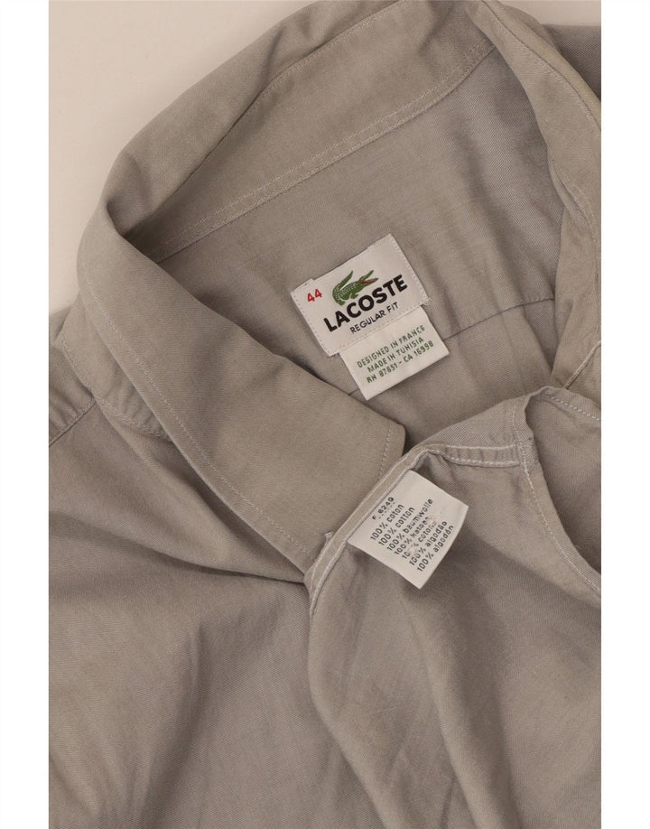 Ανδρικό πουκάμισο Lacoste Regular Fit Μέγεθος 44 XL Γκρι βαμβακερό