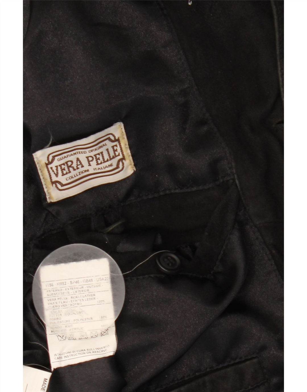 Vintage Ανδρικό Suede Bomber Jacket UK 40 Large Black Leather
