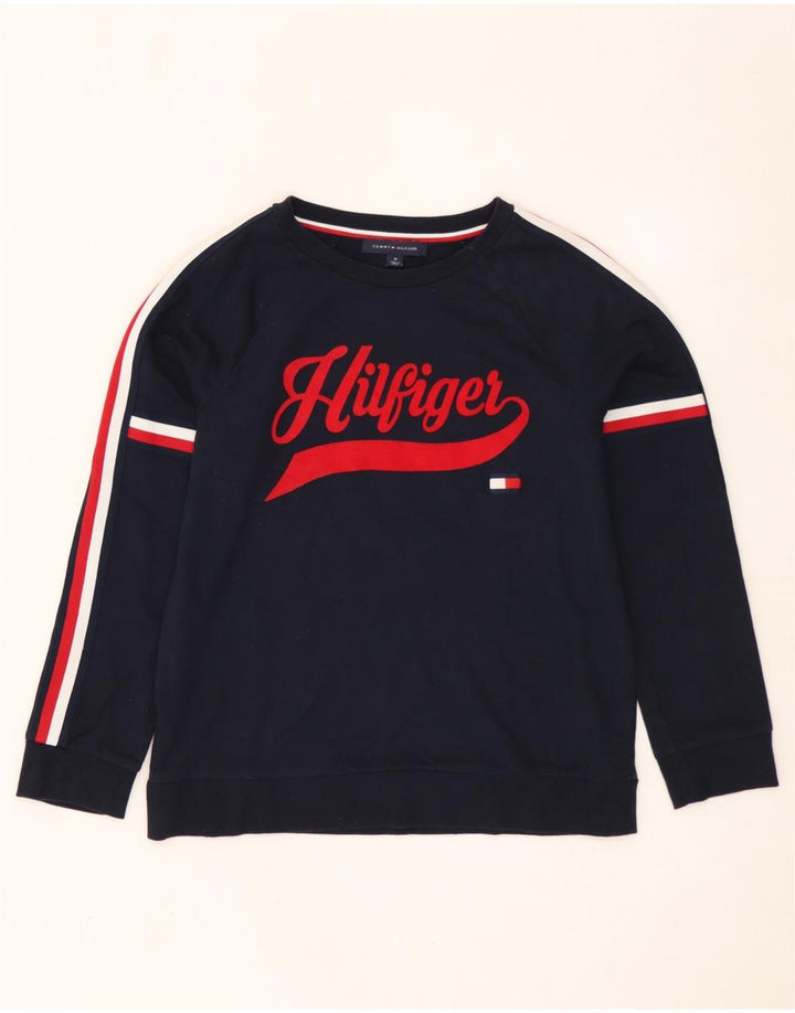 Γυναικεία φούτερ Tommy Hilfiger Graphic Jumper UK 14 Medium Navy Blue