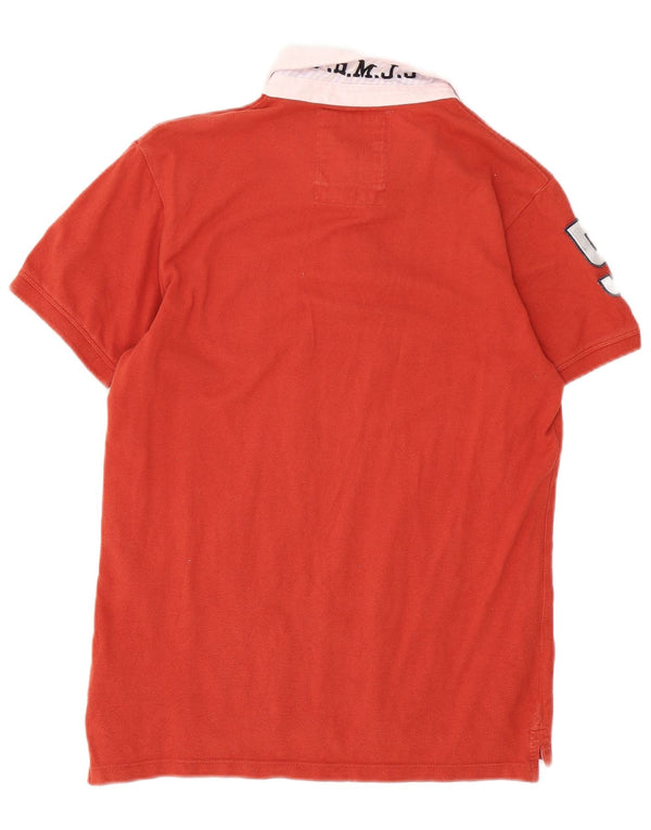 Jack & Jones Ανδρικό πουκάμισο ράγκμπι πόλο με γραφικό χρώμα, μεσαίο πορτοκαλί, βαμβακερό
