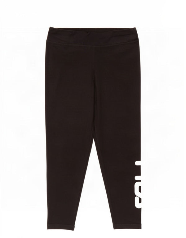 Fila Womens Graphic Leggings UK 18 XL Black Cotton
