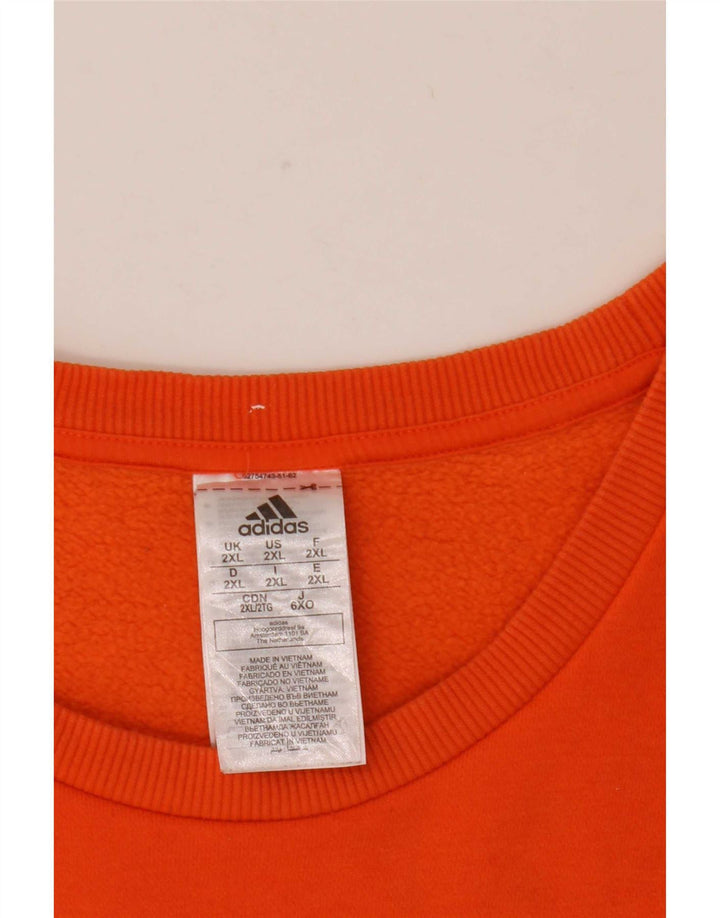 Ανδρικό γραφικό φούτερ Adidas Jumper 2XL πορτοκαλί βαμβακερό