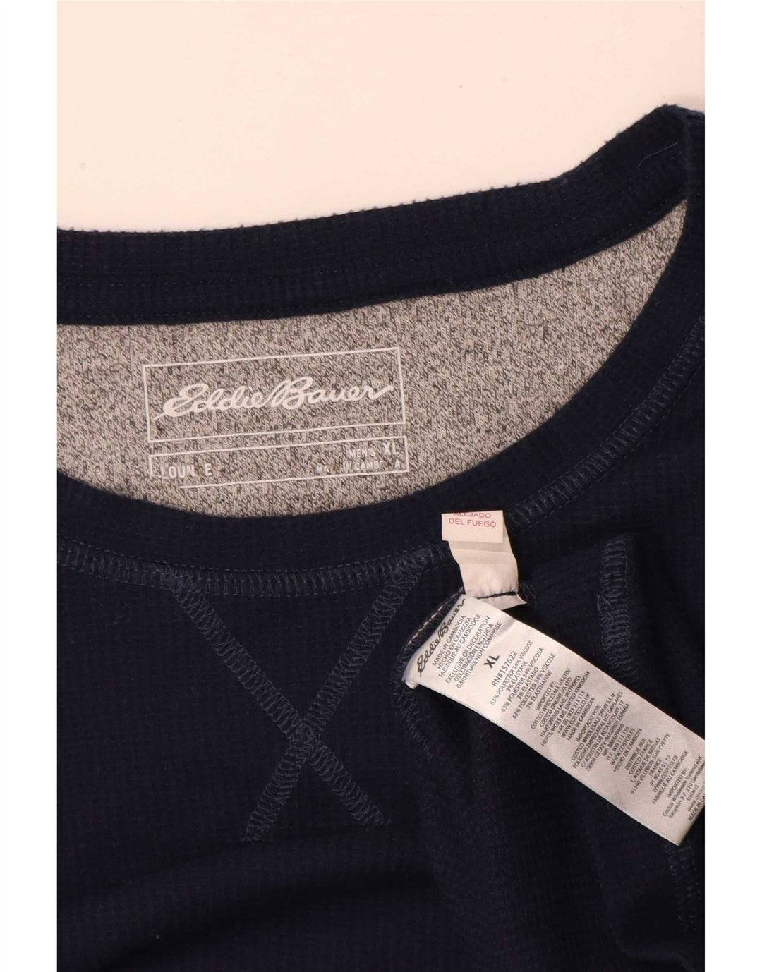 Eddie Bauer Ανδρικό μακρυμάνικο XL Navy Blue Polyester