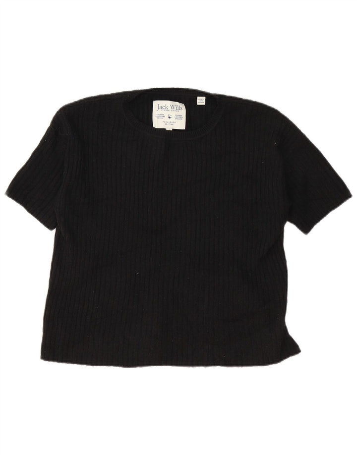 Jack Wills Γυναικεία Μπλούζα Τοπ UK 8 Small Black Polyester
