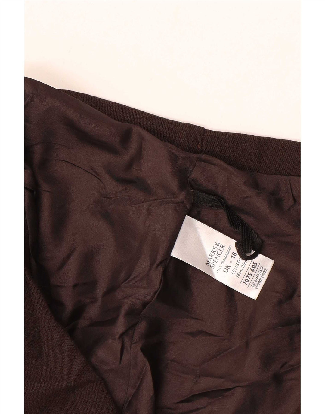 Marks & Spencer Γυναικεία φούστα A-Line UK 16 Large W36 Brown Polyester