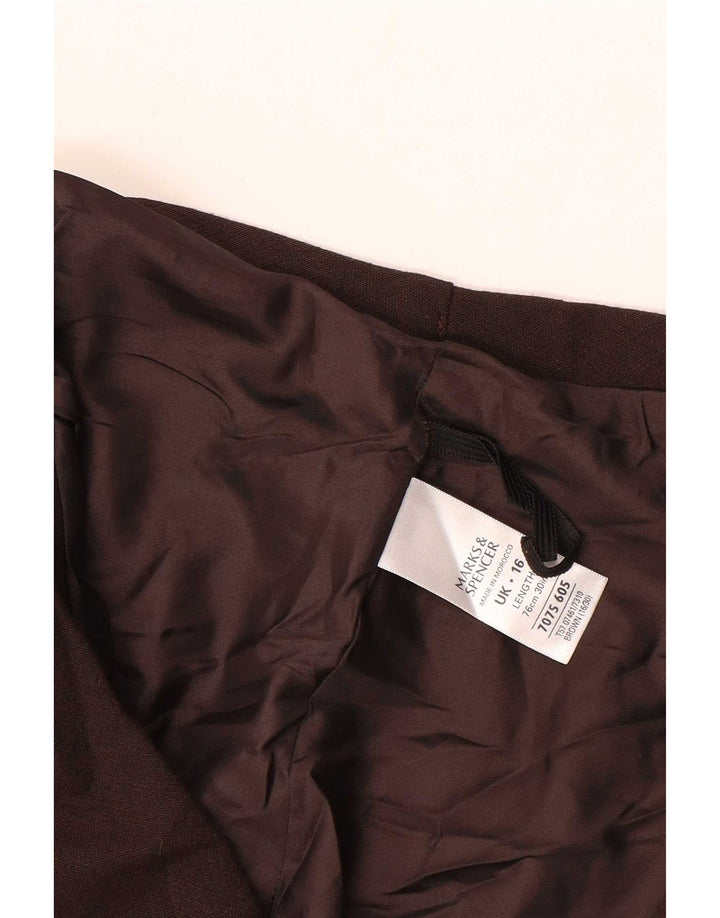 Marks & Spencer Γυναικεία φούστα A-Line UK 16 Large W36 Brown Polyester