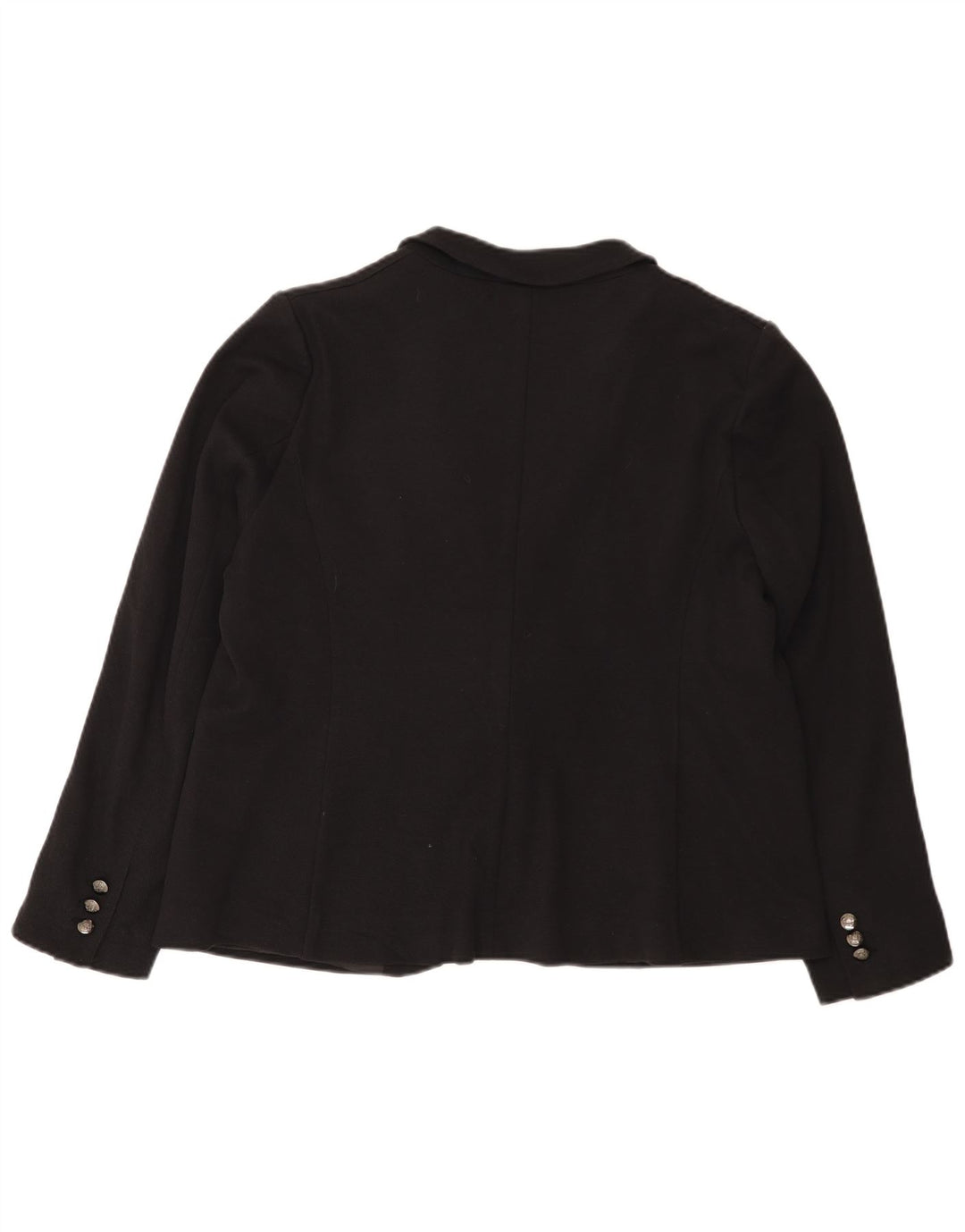 Marks & Spencer Γυναικείο μπλέιζερ 1 κουμπί UK 20 2XL μαύρο βαμβακερό