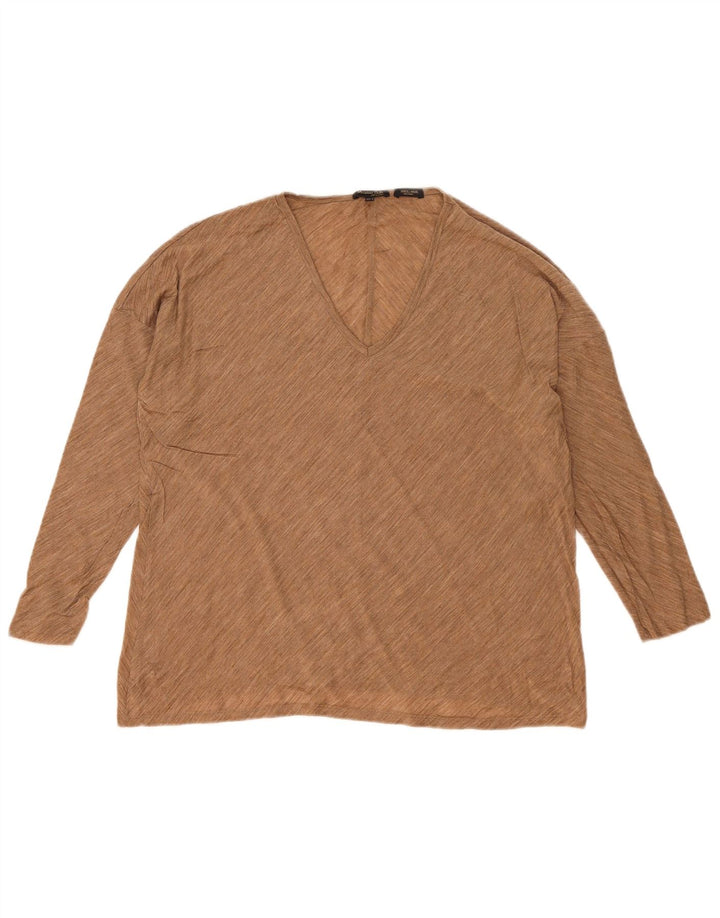 Massimo Dutti Γυναικείο υπερμεγέθη μακρυμάνικο UK 10 Small Beige Flecked