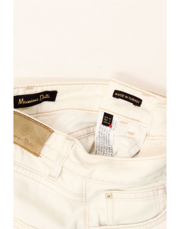 MASSIMO DUTTI Womens Cropped Jeans EU 36 XS W26 L23 White Cotton Vintage Massimo Dutti and Second-Hand Massimo Dutti from Messina Hembry 