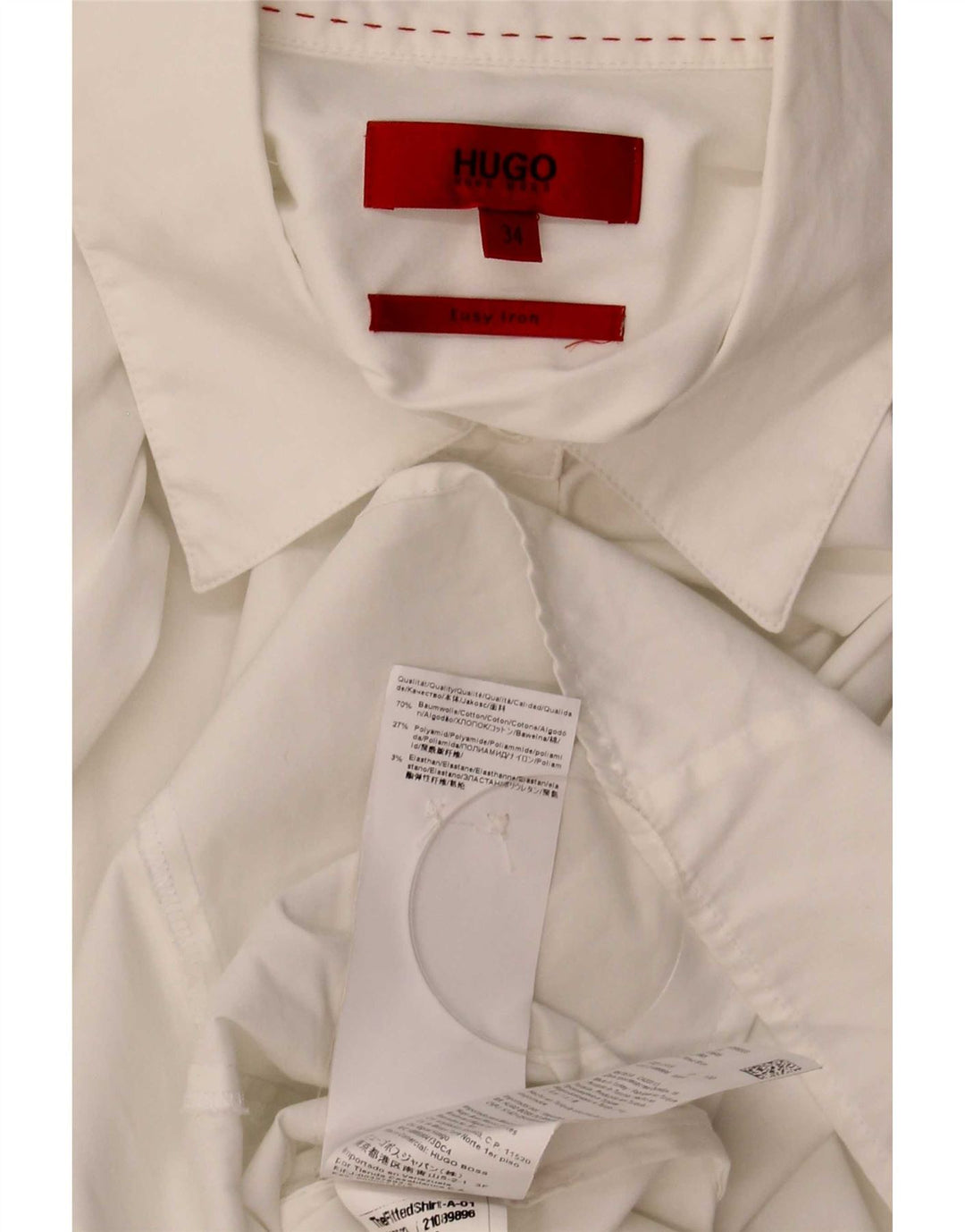 Γυναικείο πουκάμισο Hugo Boss EU 34 XS Λευκό βαμβακερό
