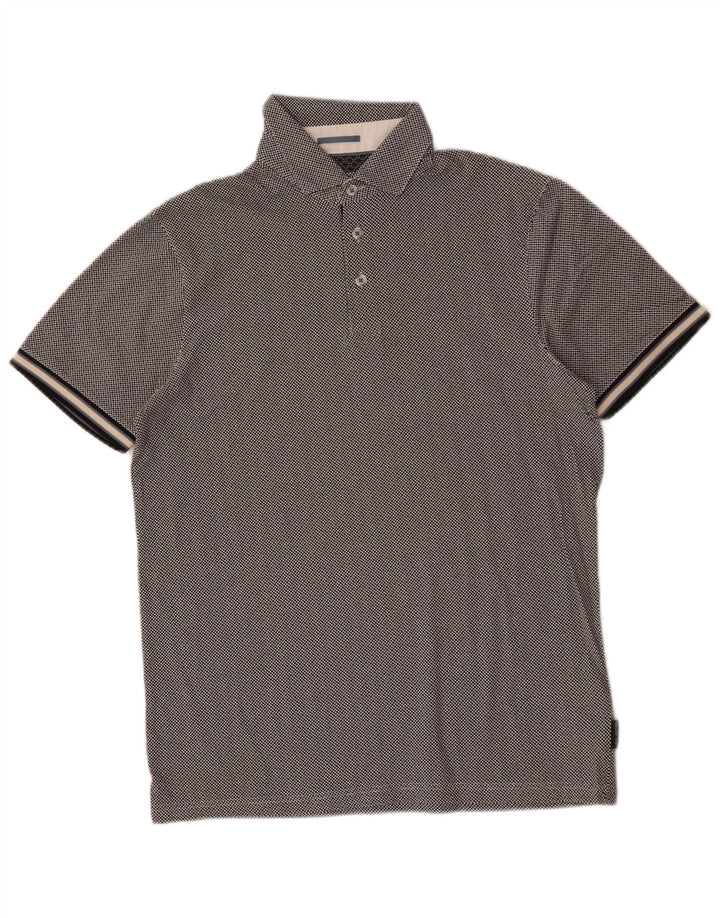 Ανδρικό μπλουζάκι πόλο Ted Baker, νούμερο 2, Small Grey Check Cotton