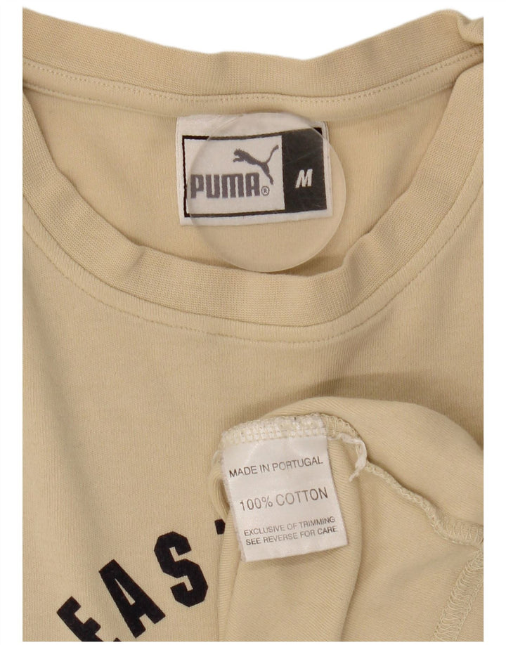 Ανδρικό γραφικό T-Shirt Puma Τοπ μεσαίο μπεζ βαμβακερό