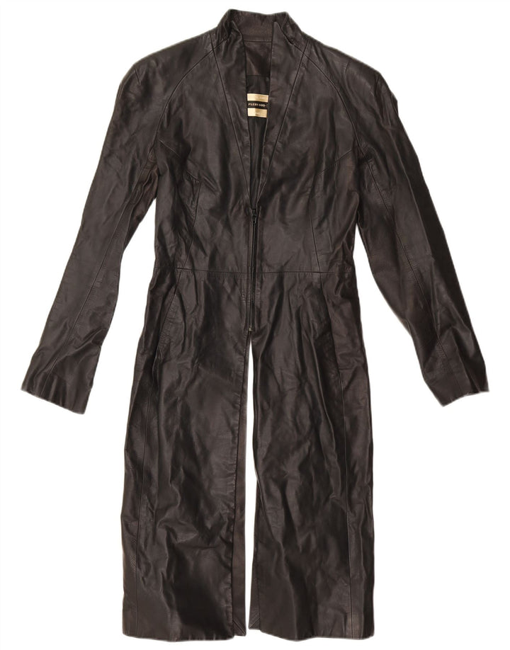 Γυναικείο δερμάτινο παλτό Plein Sud EU 38 Medium μαύρο δέρμα