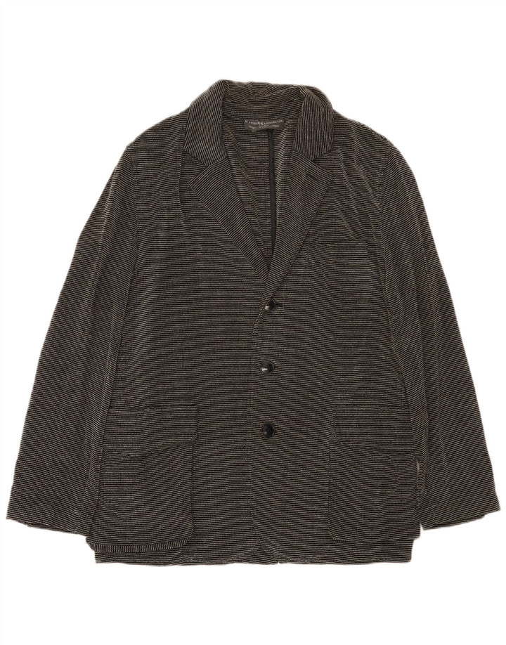 Kandis & Kandis Mann Ανδρικό σακάκι UK 38 Medium Black Pinstripe