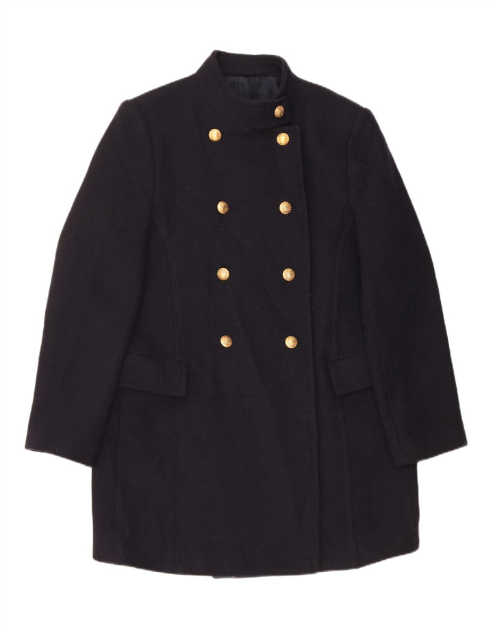 Zara Γυναικείο Παλτό UK 18 XL Navy Blue Wool