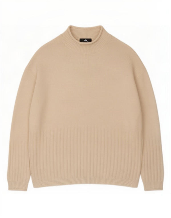 Marks & Spencer Γυναικείο πουλόβερ με λαιμό χελώνα UK 14 Medium Beige