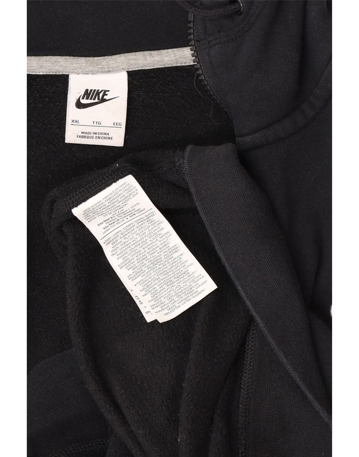 Ανδρικό πουλόβερ Nike με φερμουάρ 2XL μαύρο βαμβακερό