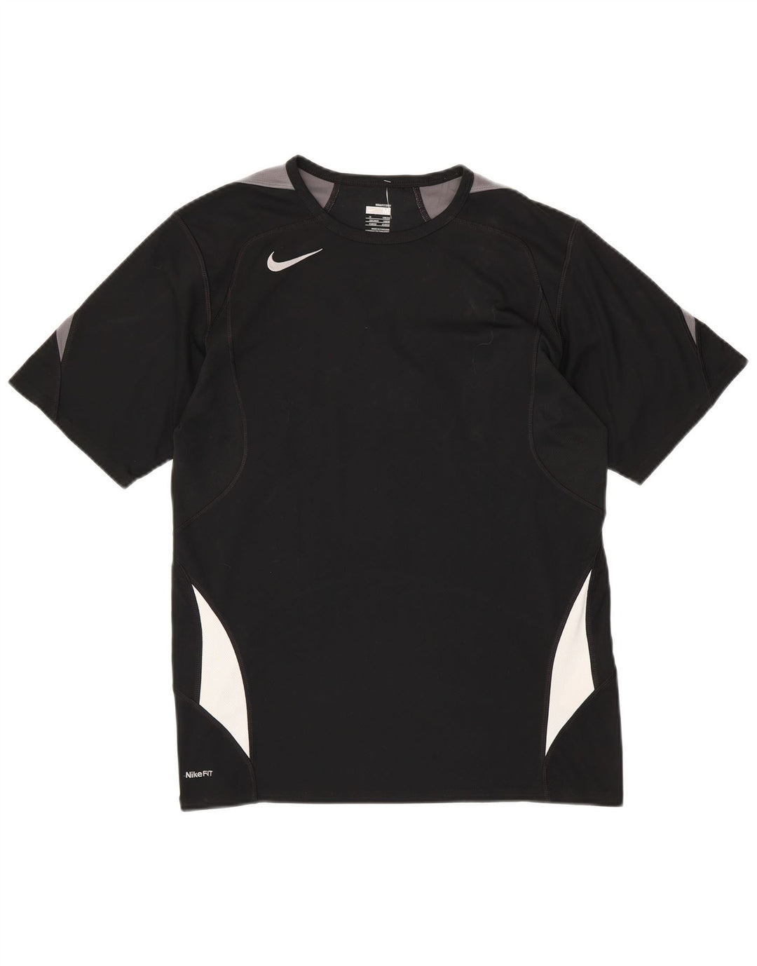 Ανδρικό μπλουζάκι NIKE Fit Dry Top UK 39/41 Medium Black Colorblock Polyester