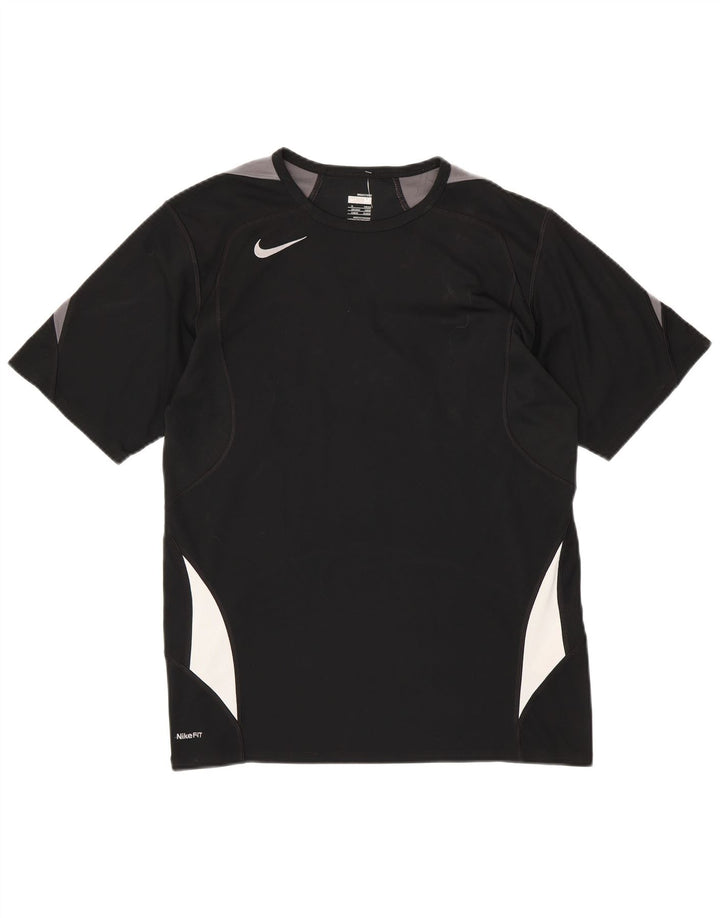 Ανδρικό μπλουζάκι NIKE Fit Dry Top UK 39/41 Medium Black Colorblock Polyester
