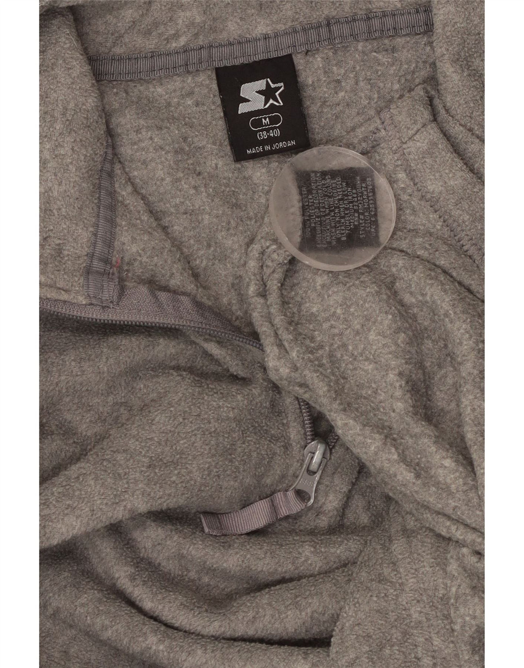 Γραφικό ανδρικό φερμουάρ Fleece Jumper UK 38/40 Medium Grey Polyester