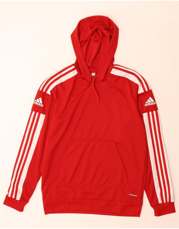 Adidas Mens Aeroready Hoodie Jumper Μεσαίο κόκκινο πολυεστέρας