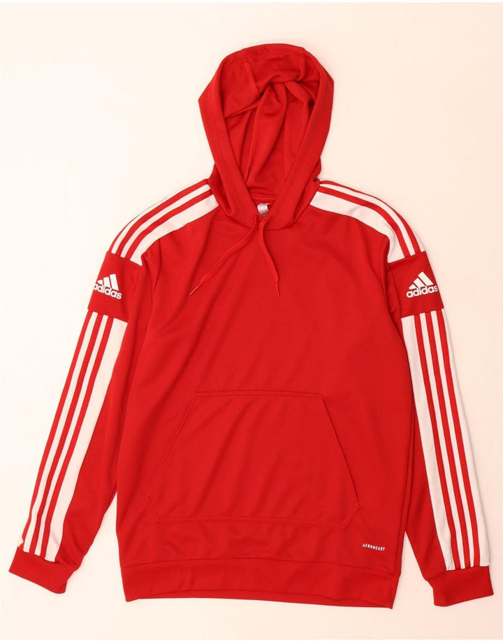Adidas Mens Aeroready Hoodie Jumper Μεσαίο κόκκινο πολυεστέρας