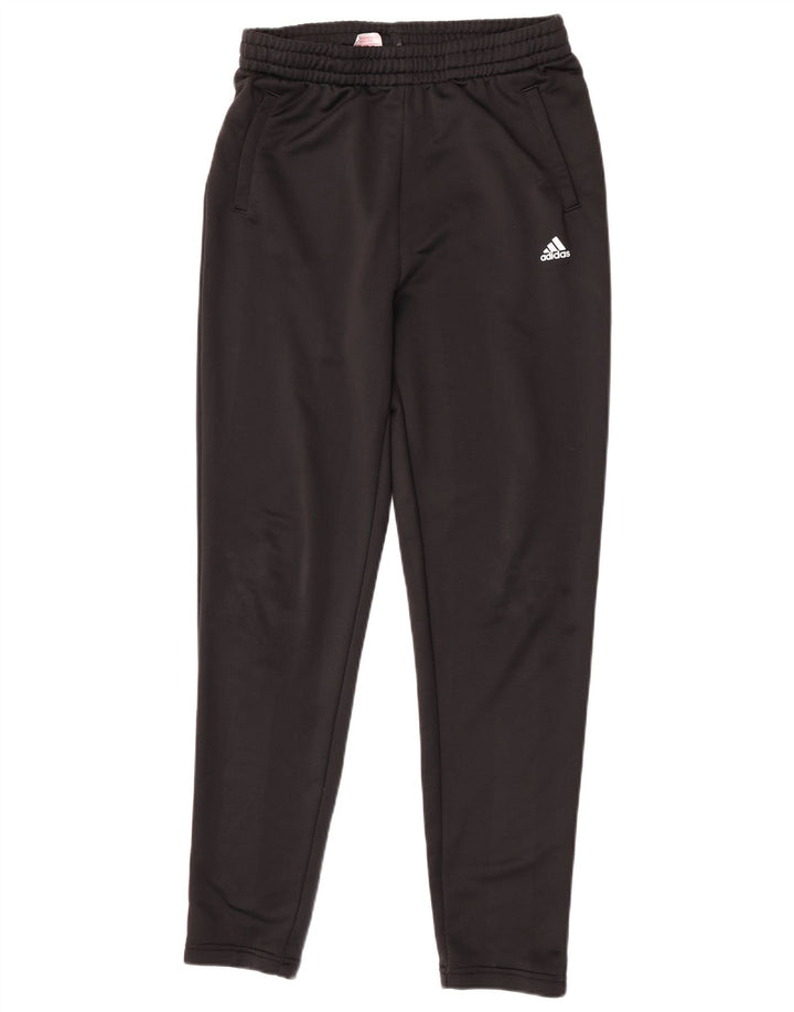 Adidas Boys Tracksuit Trousers Joggers 15-16 Years Black Polyester
