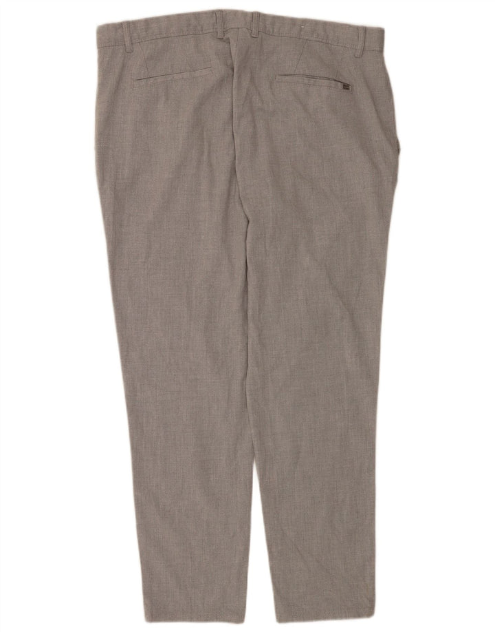 Zara Ανδρικό Slim παντελόνι Chino EU 48 XL W38 L29 Grey Polyester