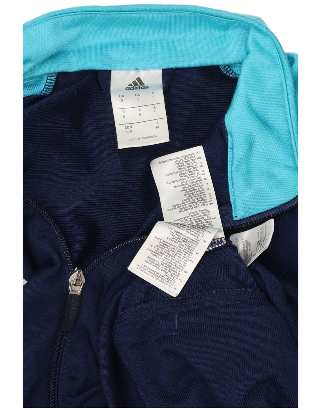 Ανδρική φόρμα ADIDAS Top Jacket Small Navy Blue Colourblock Polyester