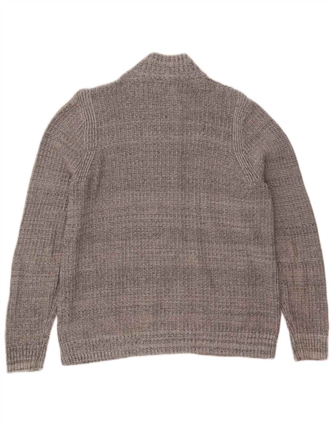 Ανδρικό πουλόβερ με φερμουάρ Marks & Spencer UK 38/40 με μεσαίο γκρι φλύκταινα