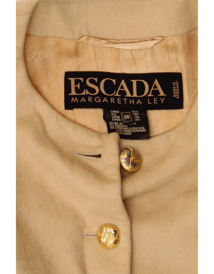 Escada Womens by Margaretha Ley 6 Button Blazer Jacket EU 38 Medium Beige