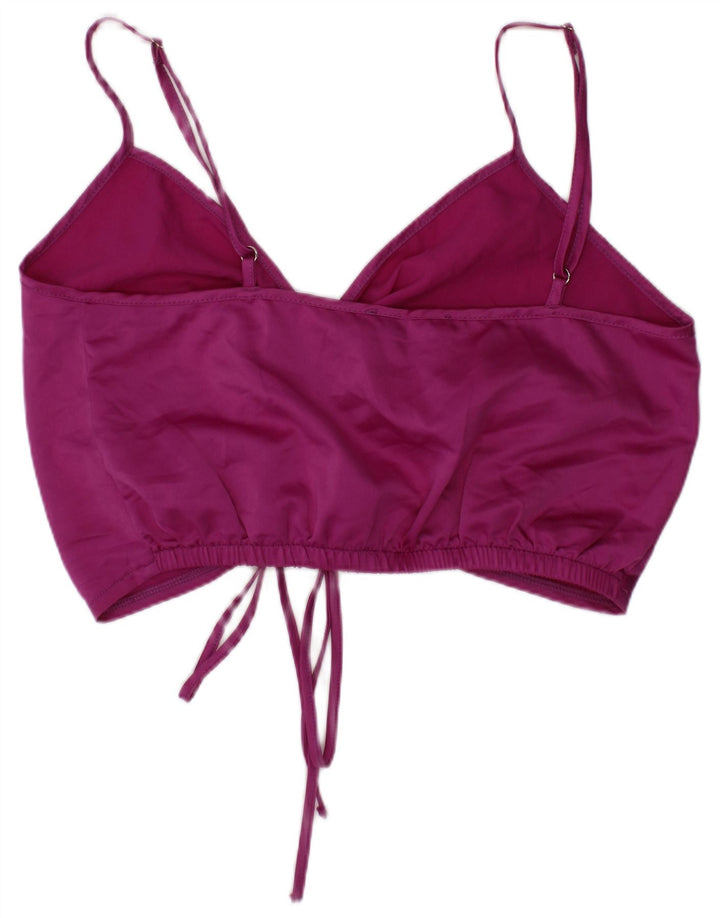 Zara Γυναικείο Crop Top Μικρό Μωβ Πολυεστέρας