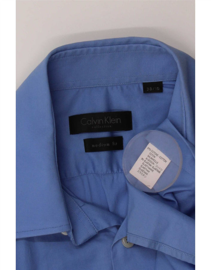 Ανδρικό πουκάμισο Calvin Klein Μέγεθος 38 15 Μεσαίο Μπλε Βαμβακερό