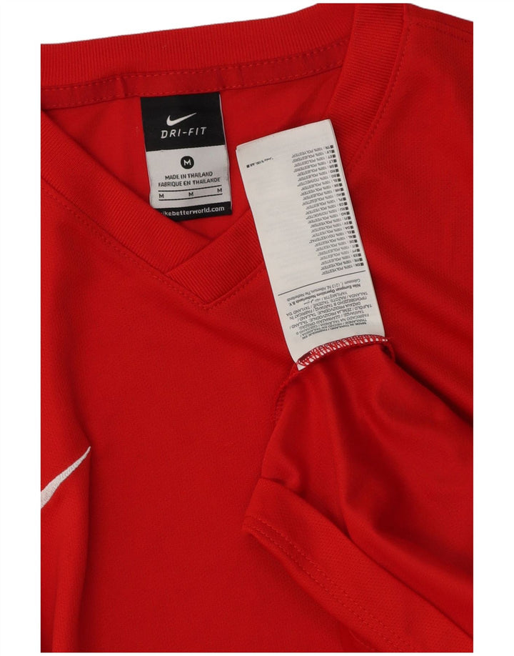 Ανδρικό μπλουζάκι Nike Dri Fit Τοπ μεσαίου κόκκινου χρώματος πολυεστέρας